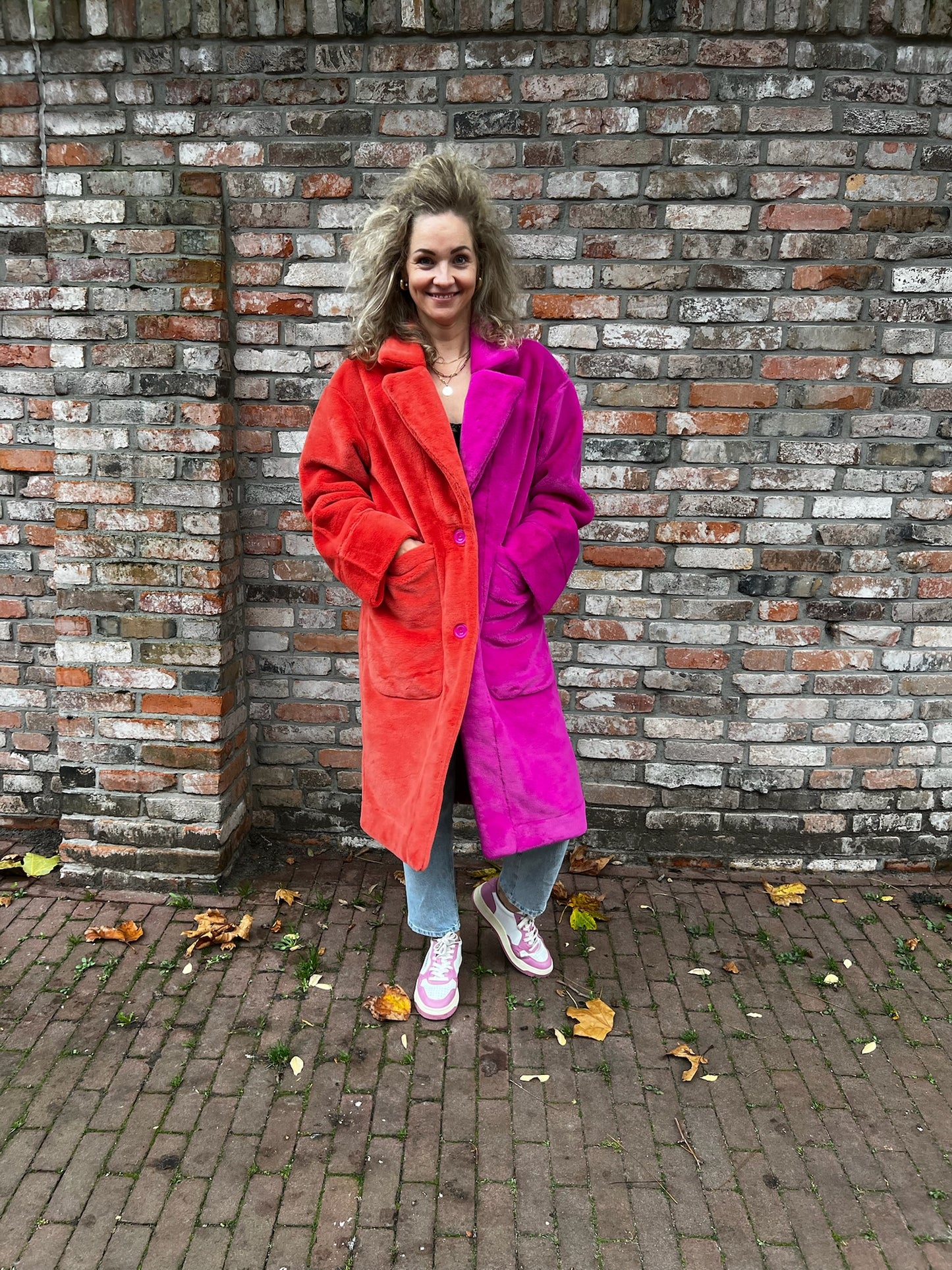 Jas Fluffy - Rood-roze