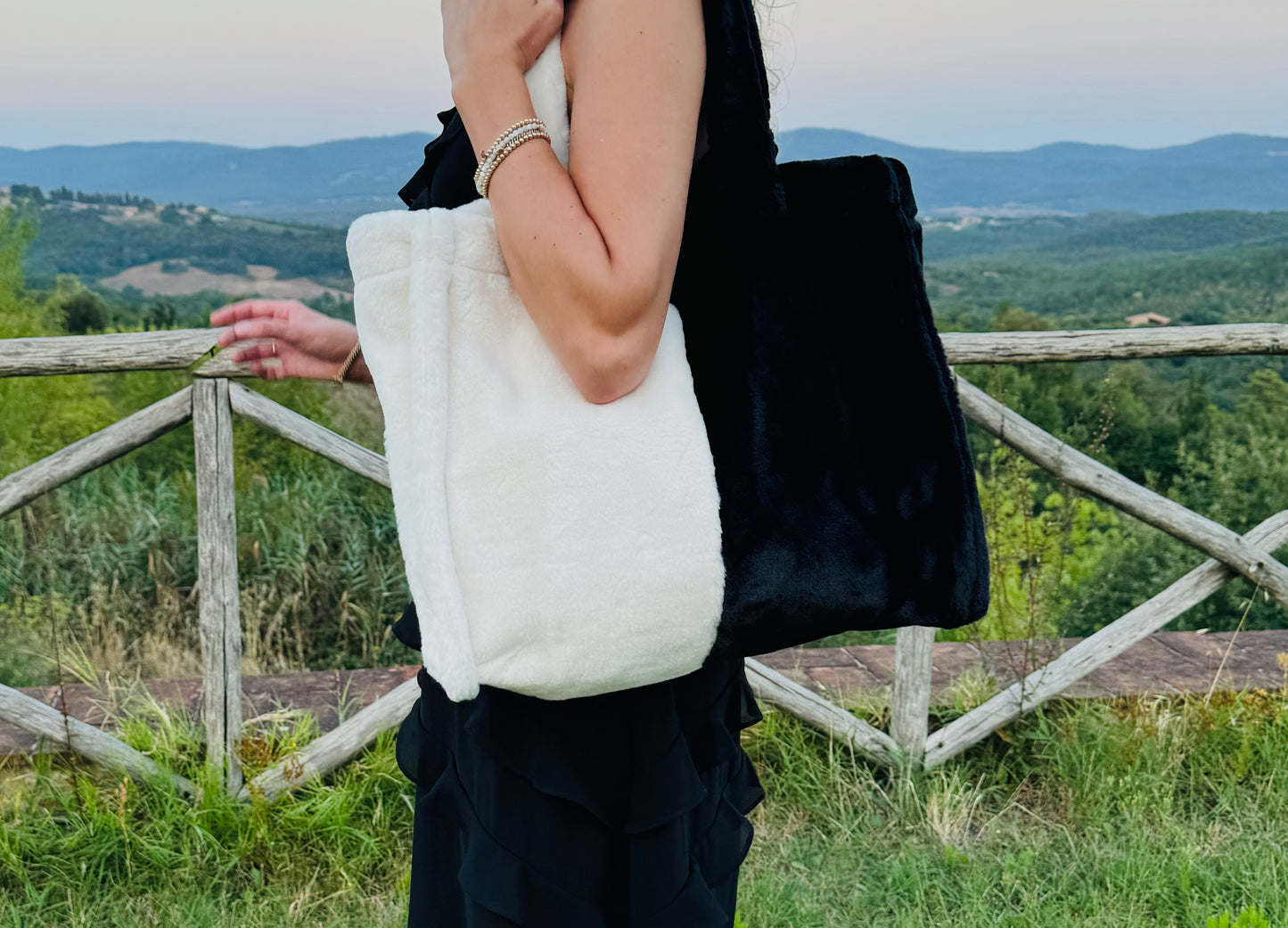 Tas Fluffy - Zwart-wit zomer 1